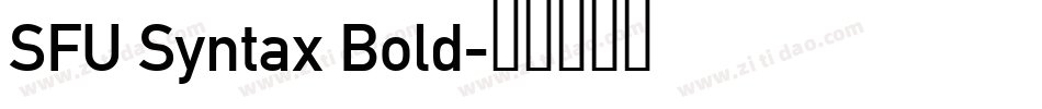 SFU Syntax Bold字体转换
